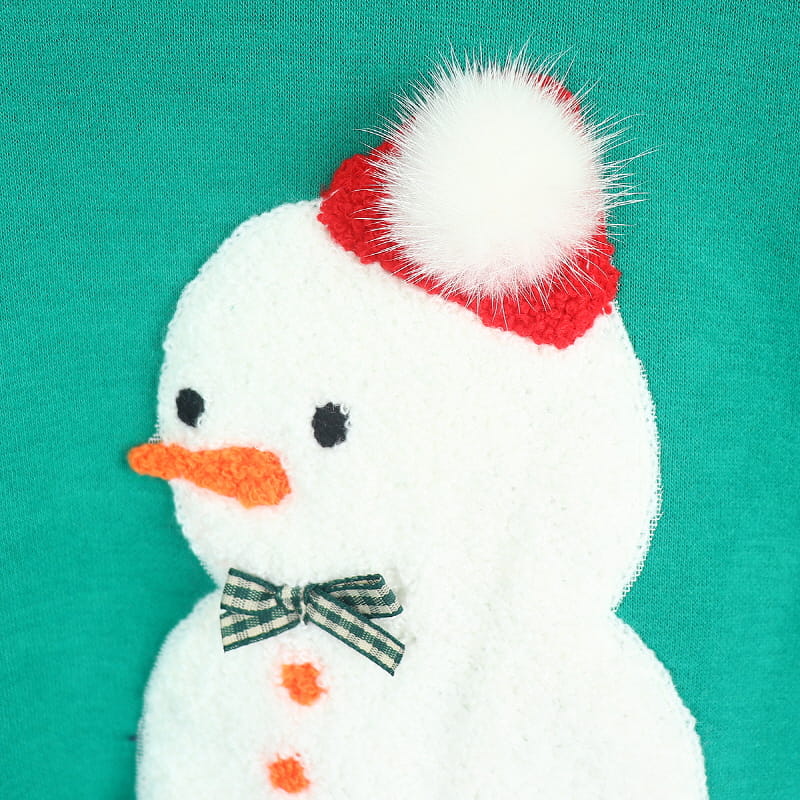 New Pierrot - Korean Children Fashion - #magicofchildhood - Snowman Fleece Tee - 4