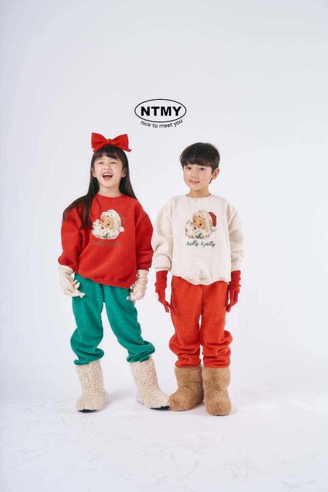 Nice To Meet You - Korean Children Fashion - #fashionkids - Santa Sweatshirt - 2