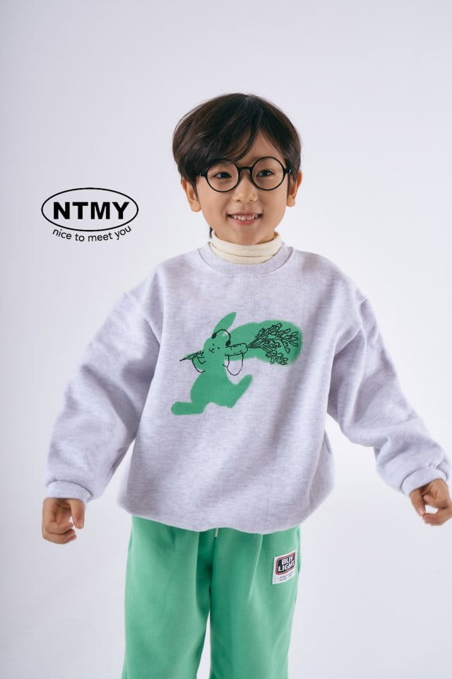 Nice To Meet You - Korean Children Fashion - #kidsshorts - Carrot Rabbit Sweatshirt - 8