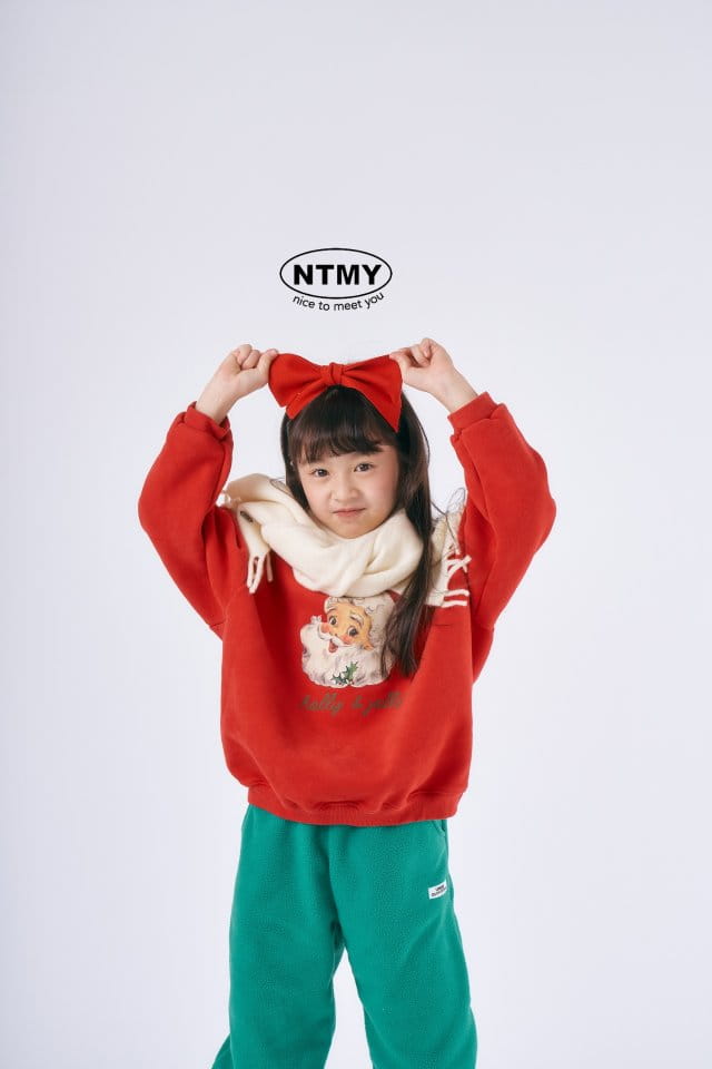 Nice To Meet You - Korean Children Fashion - #kidsshorts - Santa Sweatshirt - 4