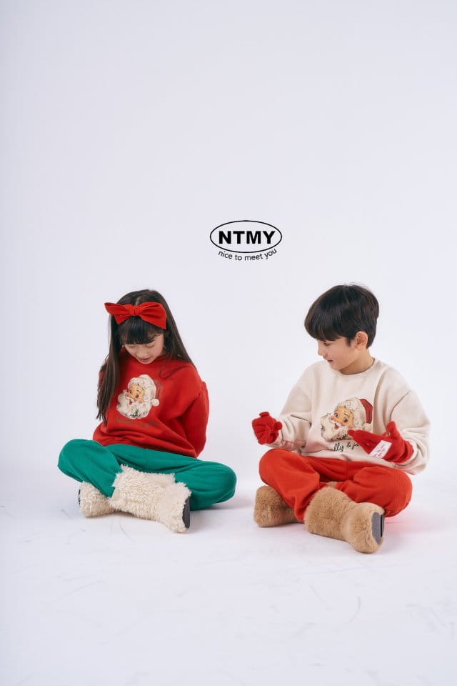 Nice To Meet You - Korean Children Fashion - #prettylittlegirls - Santa Sweatshirt - 10