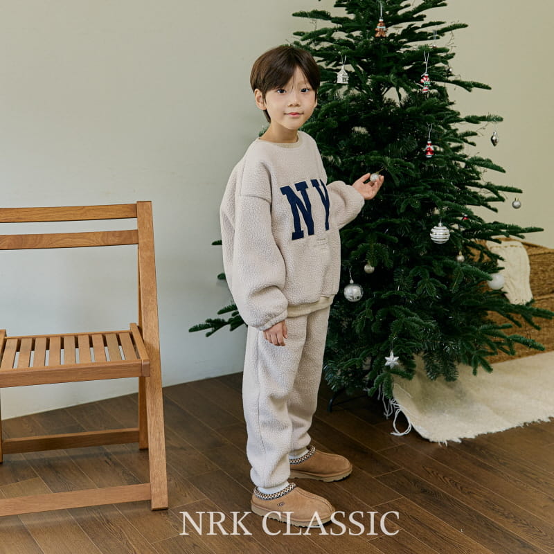 Nrk - Korean Children Fashion - #childrensboutique - NY Fleece Top Bottom Set - 9