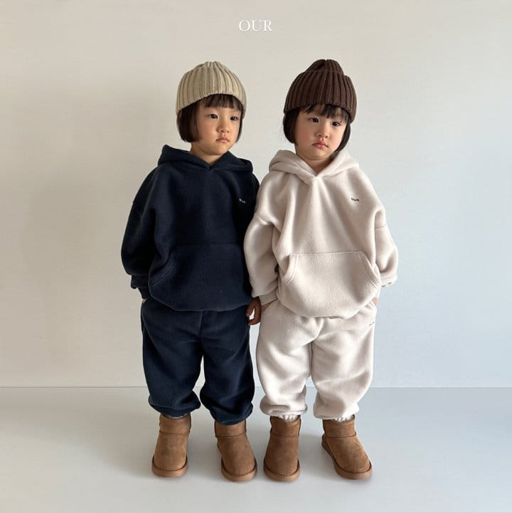 Our - Korean Children Fashion - #stylishchildhood - Fleece Top Bottom Set - 9