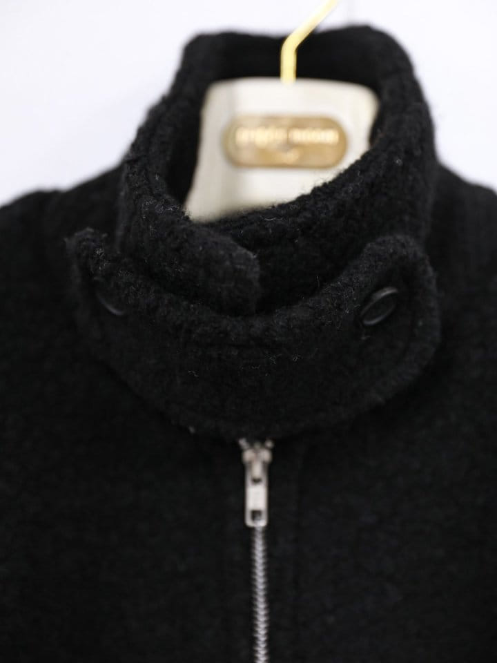 Paper Moon - Korean Women Fashion - #momslook - Bouclé alpaca blend wool cropped two way zipped jacket - 10