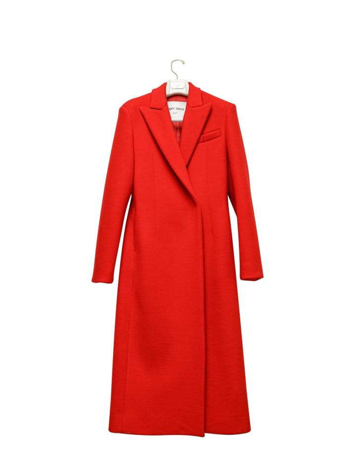 Paper Moon - Korean Women Fashion - #womensfashion - virgin 100 % wool peak lapel tailored maxi coat - 4