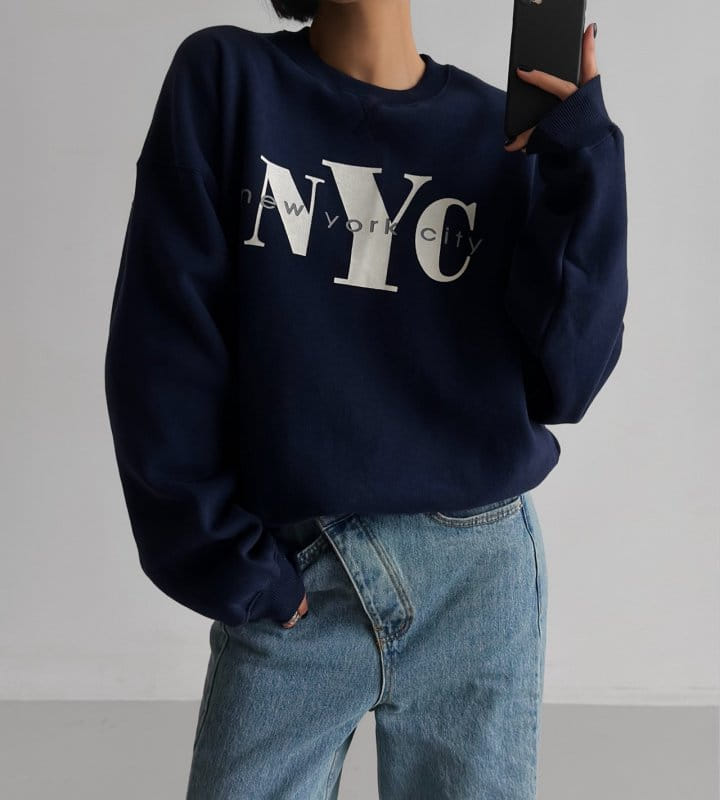 Paper Moon - Korean Women Fashion - #momslook - NYC vintage print sweatshirt