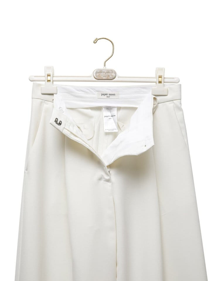 Paper Moon - Korean Women Fashion - #momslook - high waist one pleated wide trousers - 10
