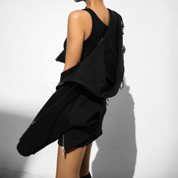 Paper Moon - Korean Women Fashion - #momslook - drawstring sweat mini skirt - 10