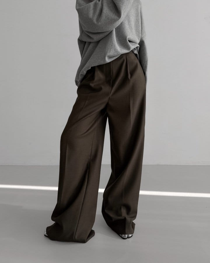 Paper Moon - Korean Women Fashion - #restrostyle - classic wide pleated palazzo pants - 3