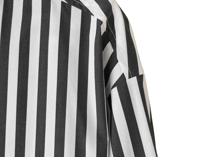 Paper Moon - Korean Women Fashion - #restrostyle -   Striped Pattern Oversized Button Down Shirt  - 8