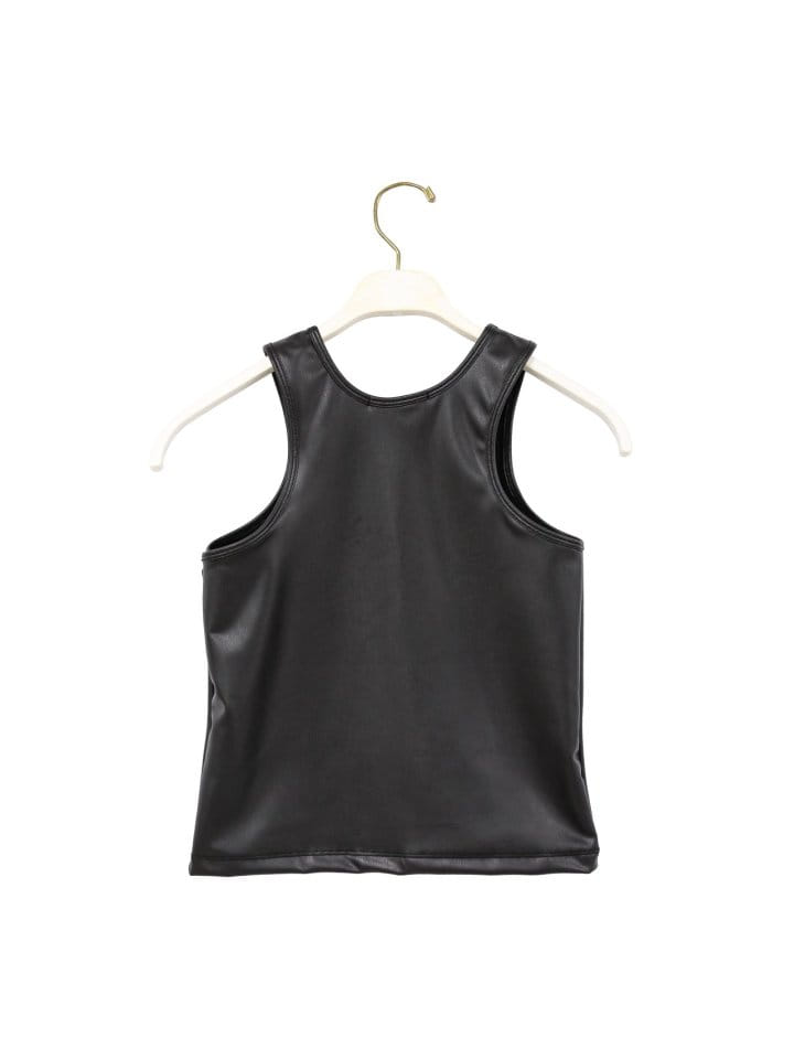 Paper Moon - Korean Women Fashion - #shopsmall - vegan leather cropped tank sleeveless top - 3