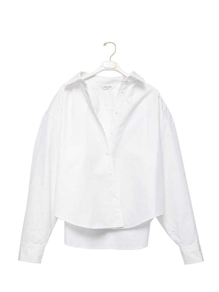 Paper Moon - Korean Women Fashion - #shopsmall - Swing Collar C Button Down Shirt  - 5