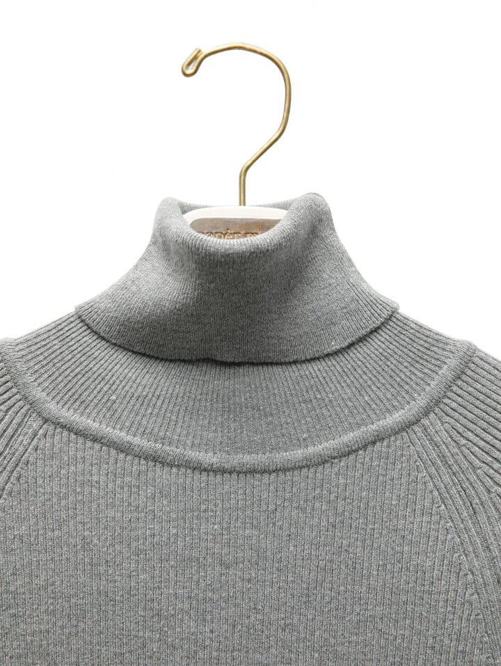 Paper Moon - Korean Women Fashion - #thelittlethings - Turtleneck Ribbed Knit Top  - 5