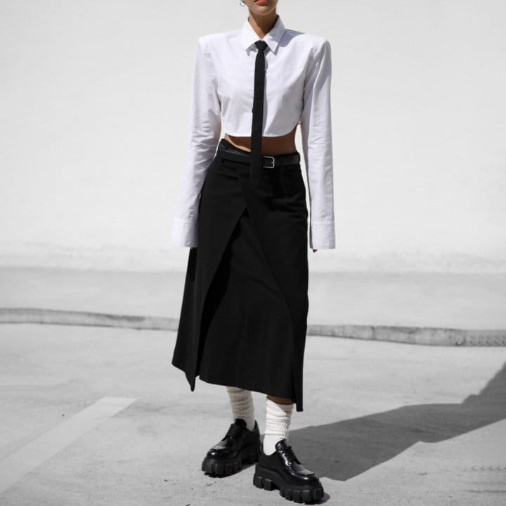 Paper Moon - Korean Women Fashion - #womensfashion - classic wrap midi flared skirt - 3