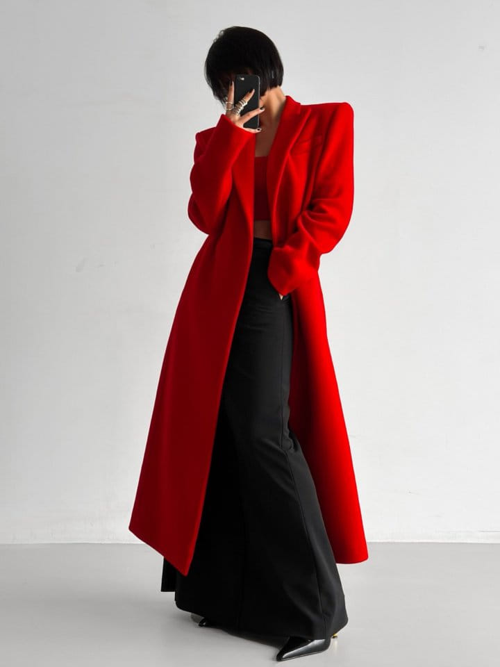 Paper Moon - Korean Women Fashion - #womensfashion - virgin 100 % wool peak lapel tailored maxi coat