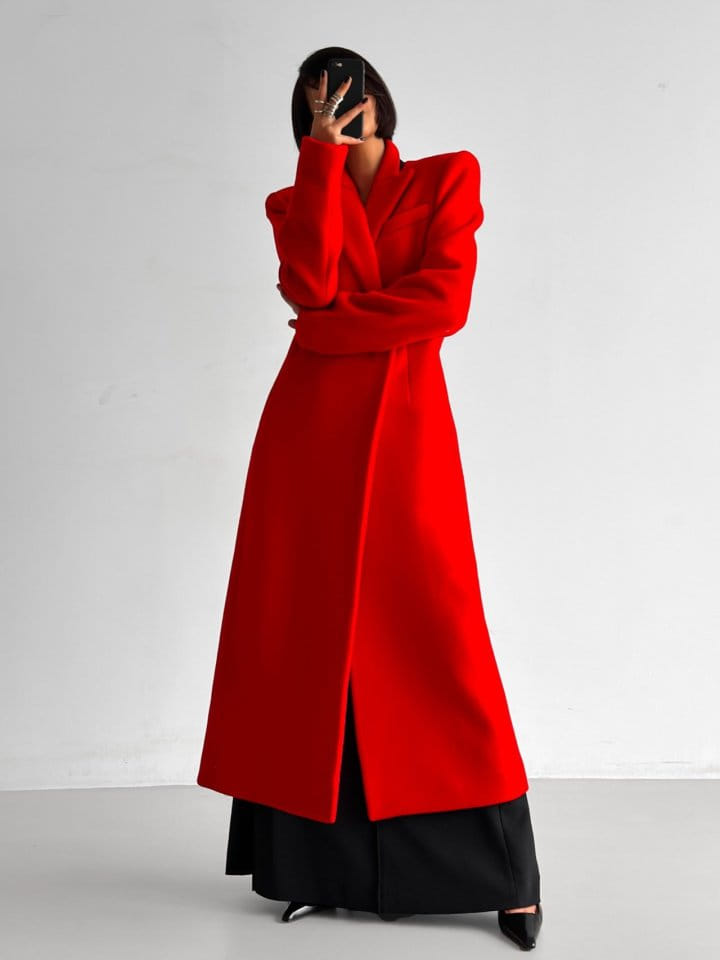 Paper Moon - Korean Women Fashion - #womensfashion - virgin 100 % wool peak lapel tailored maxi coat - 3