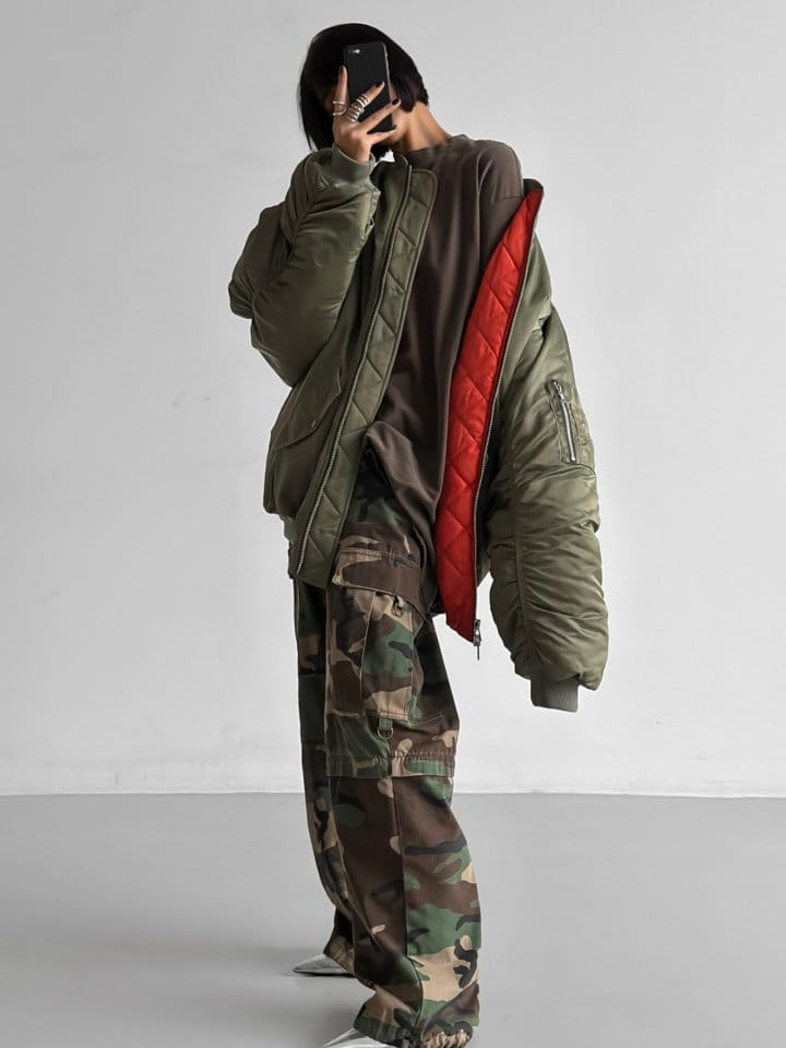 Paper Moon - Korean Women Fashion - #womensfashion - super oversized two way zipper MA - 1 bomber jacket - 2