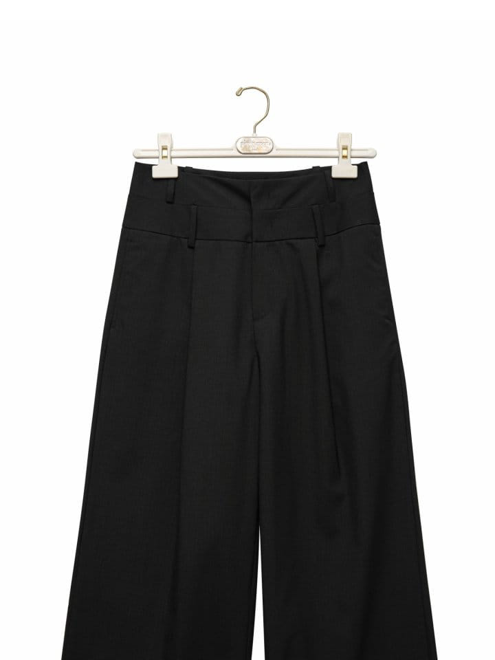 Paper Moon - Korean Women Fashion - #womensfashion - double waisted pin - tuck wide trousers - 10