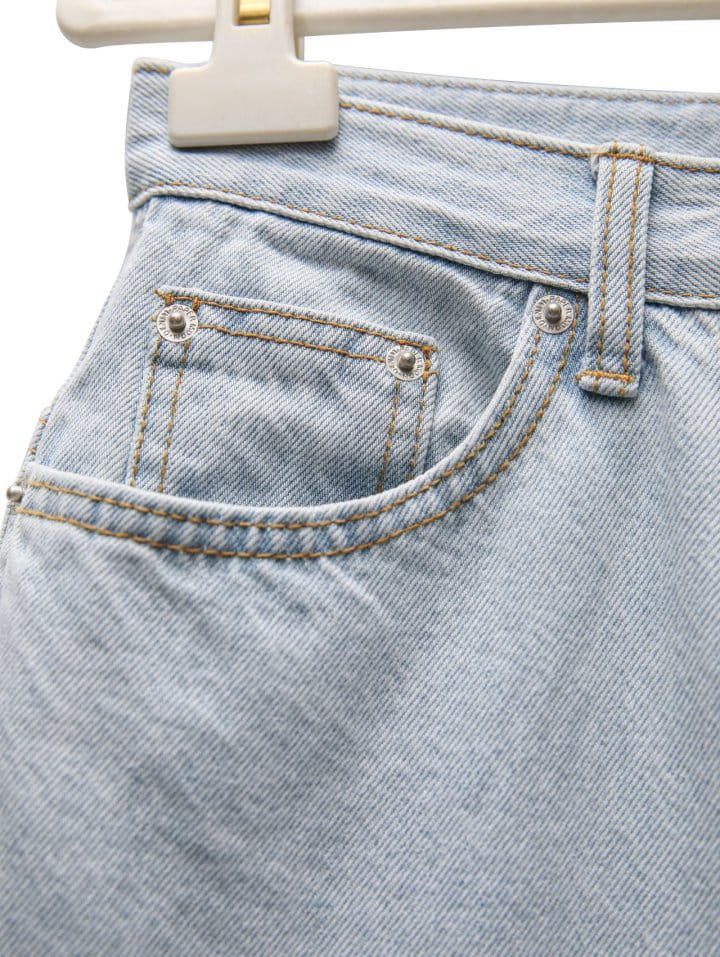 Paper Moon - Korean Women Fashion - #womensfashion - iced blue wide leg flared denim jeans - 7
