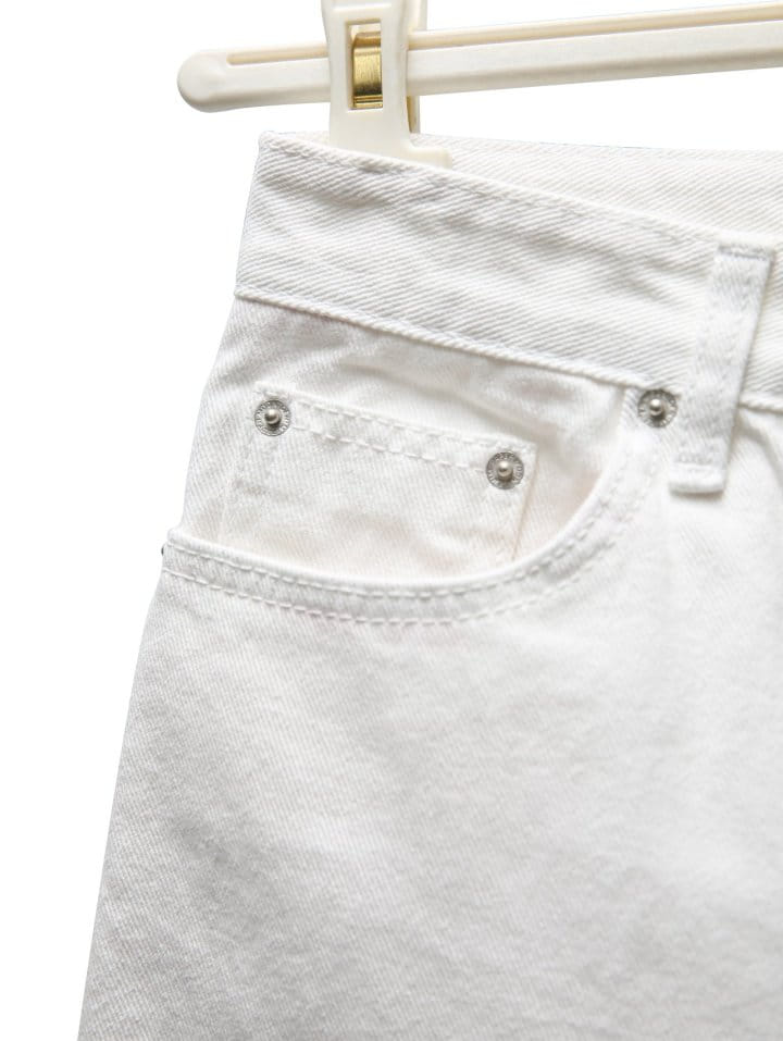 Paper Moon - Korean Women Fashion - #womensfashion - high rise wide leg white denim pants - 8