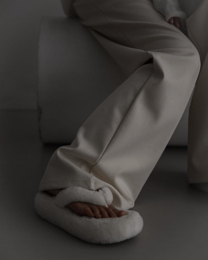 Paper Moon - Korean Women Fashion - #womensfashion -  Herringbone Fabric Banded Wide Trousers  - 3