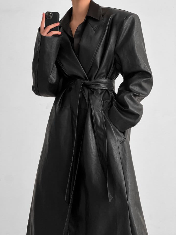 Paper Moon - Korean Women Fashion - #womensfashion -  Oversized Vegan L Robe Maxi Coat  - 3