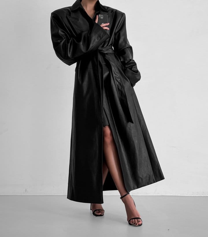 Paper Moon - Korean Women Fashion - #womensfashion -  Oversized Vegan L Robe Maxi Coat  - 5