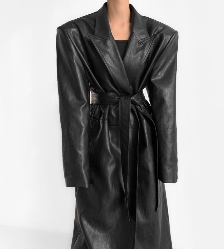 Paper Moon - Korean Women Fashion - #womensfashion -  Oversized Vegan L Robe Maxi Coat  - 7