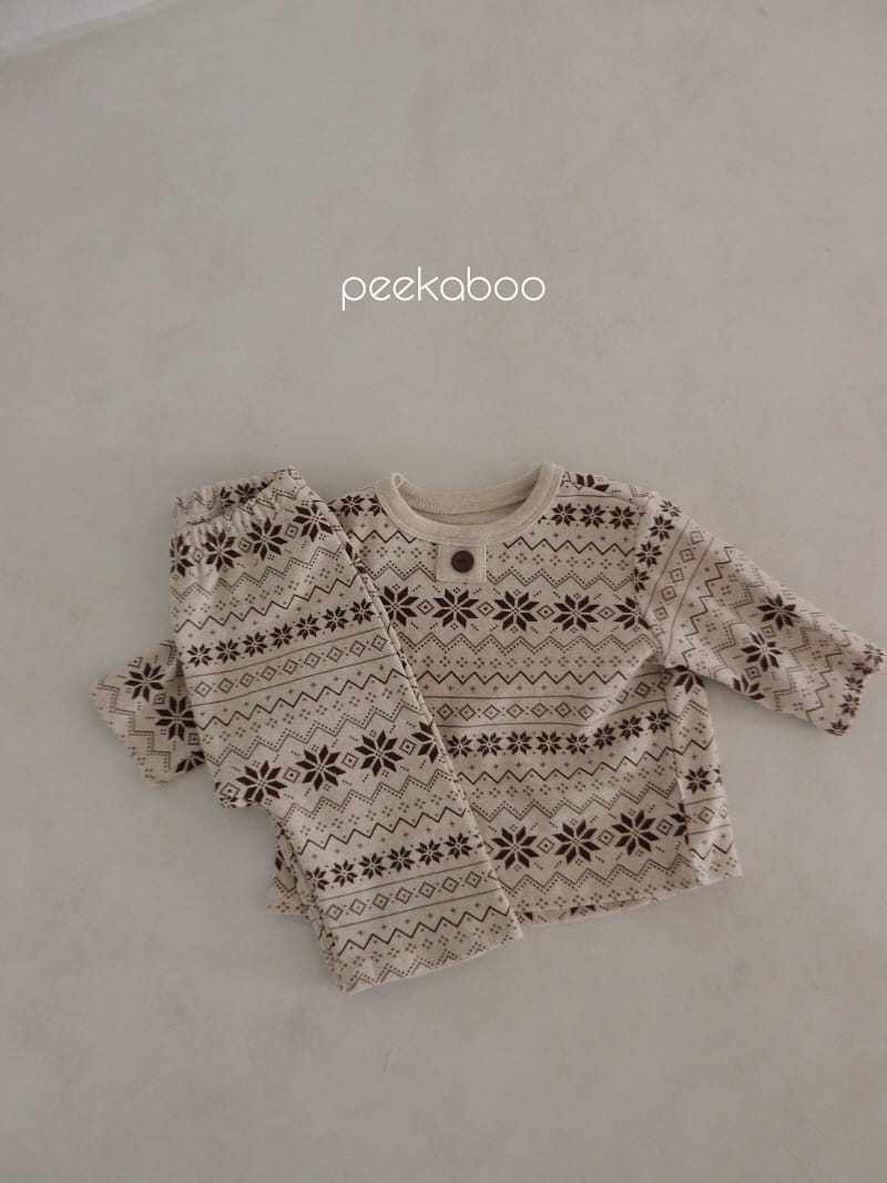Peekaboo - Korean Baby Fashion - #smilingbaby - Thick Baby Easy Wear Top Bottom Set - 4
