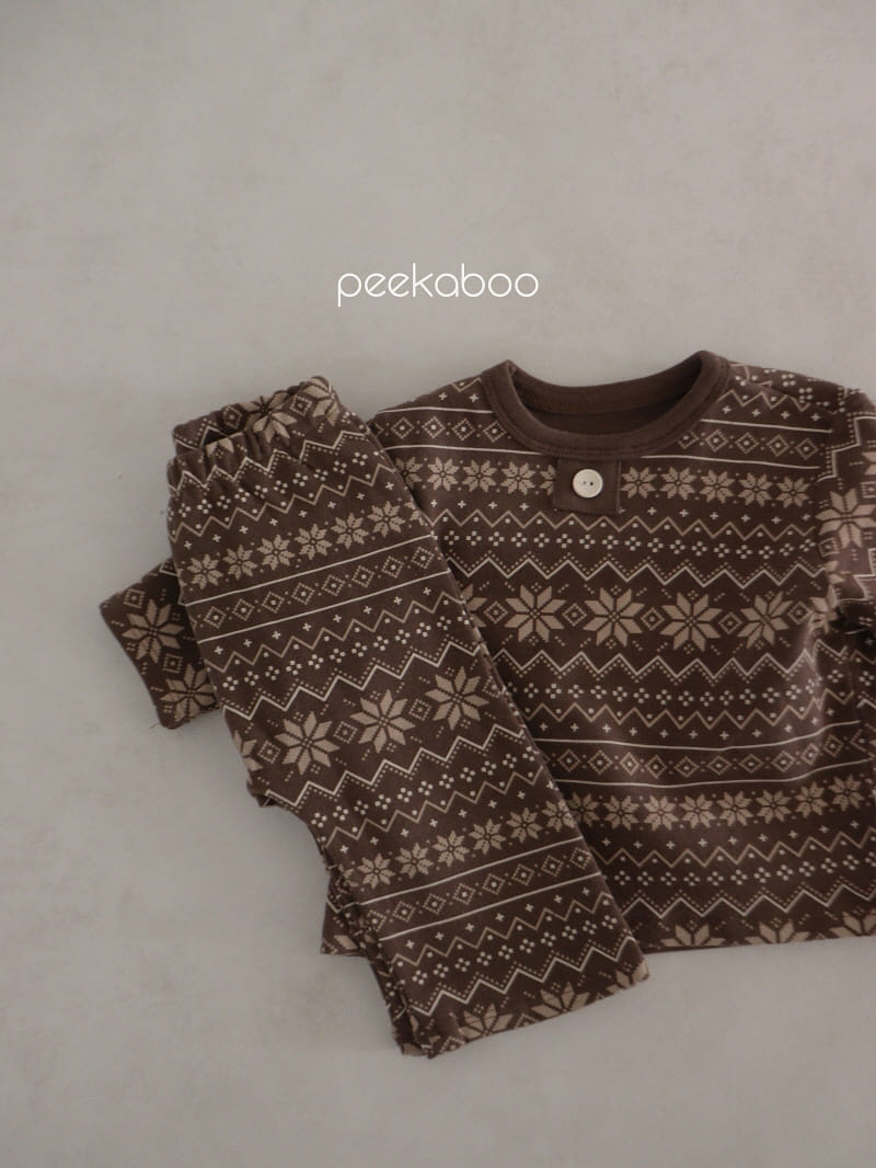 Peekaboo - Korean Baby Fashion - #babyclothing - Thick Baby Easy Wear Top Bottom Set - 6