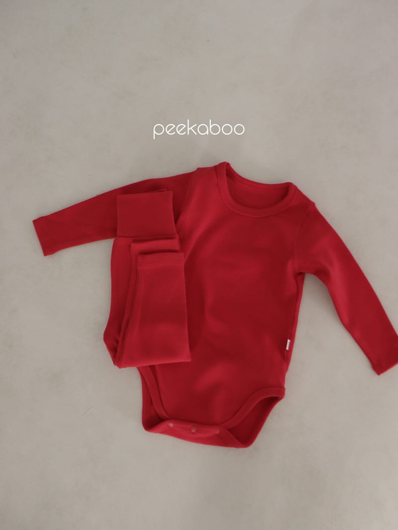 Peekaboo - Korean Baby Fashion - #babyclothing - Thick Winter Body Suit Set - 3