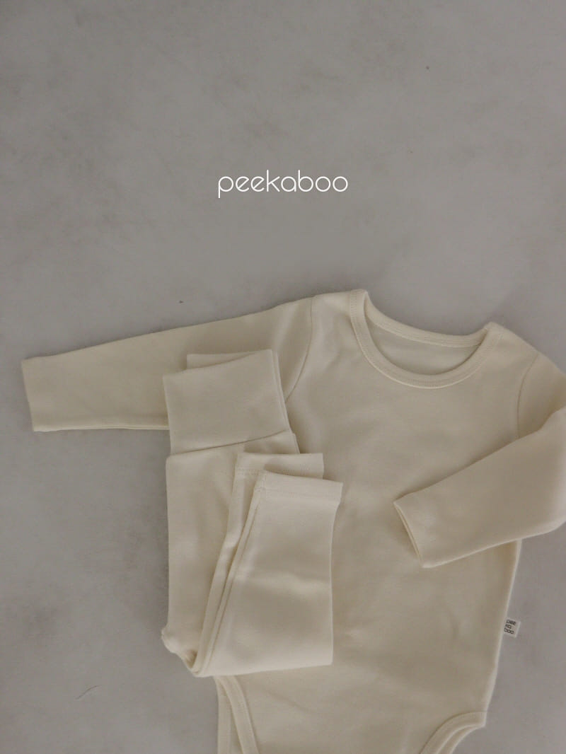 Peekaboo - Korean Baby Fashion - #babyclothing - Thick Winter Body Suit Set - 4