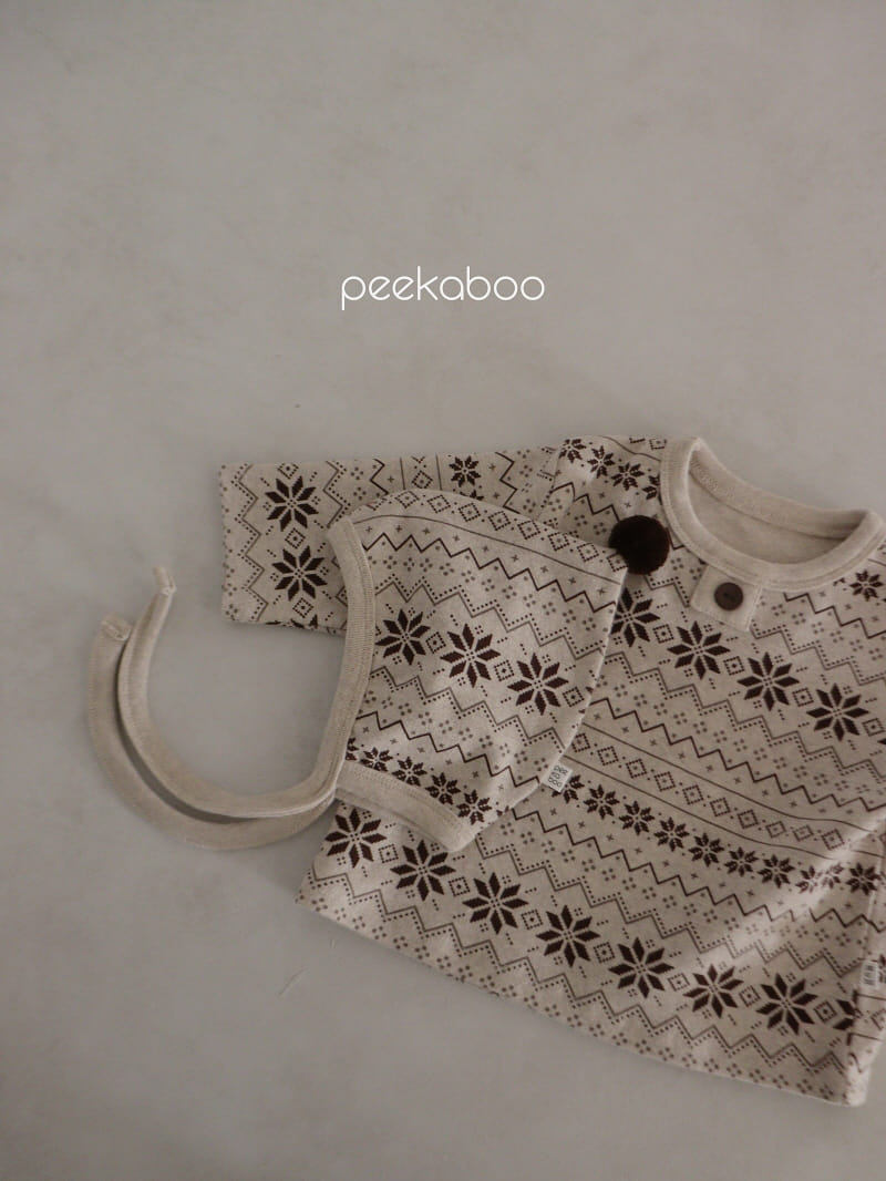 Peekaboo - Korean Baby Fashion - #babyfever - Thick Baby Easy Wear Top Bottom Set - 8