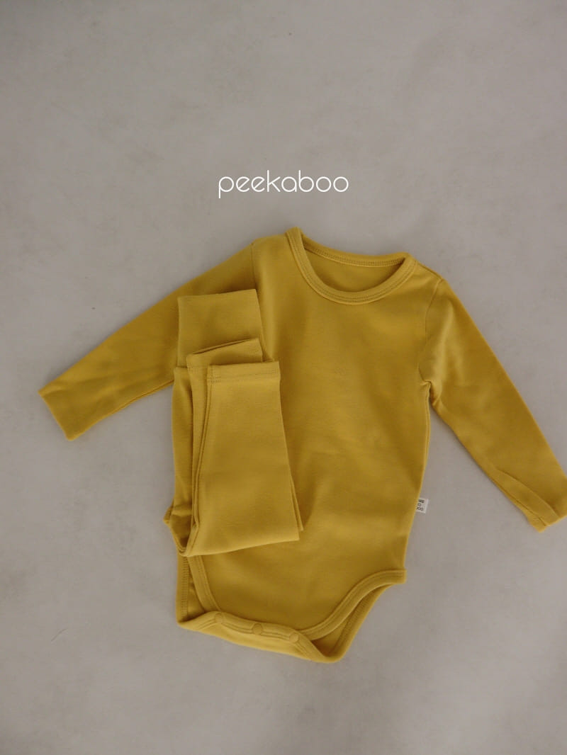 Peekaboo - Korean Baby Fashion - #babyfever - Thick Winter Body Suit Set - 5