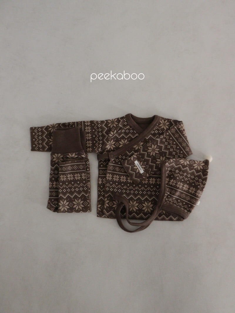 Peekaboo - Korean Baby Fashion - #babyoutfit - Mas Bonnet Set