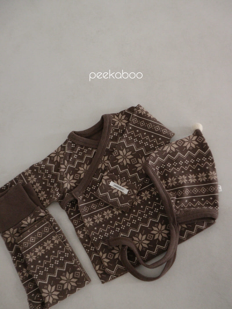 Peekaboo - Korean Baby Fashion - #onlinebabyboutique - Mas Bonnet Set - 3