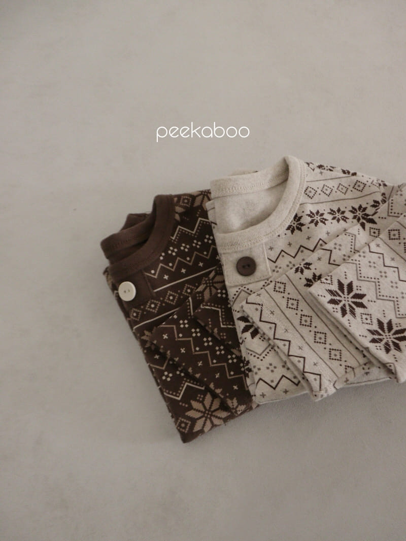 Peekaboo - Korean Baby Fashion - #onlinebabyboutique - Thick Baby Easy Wear Top Bottom Set