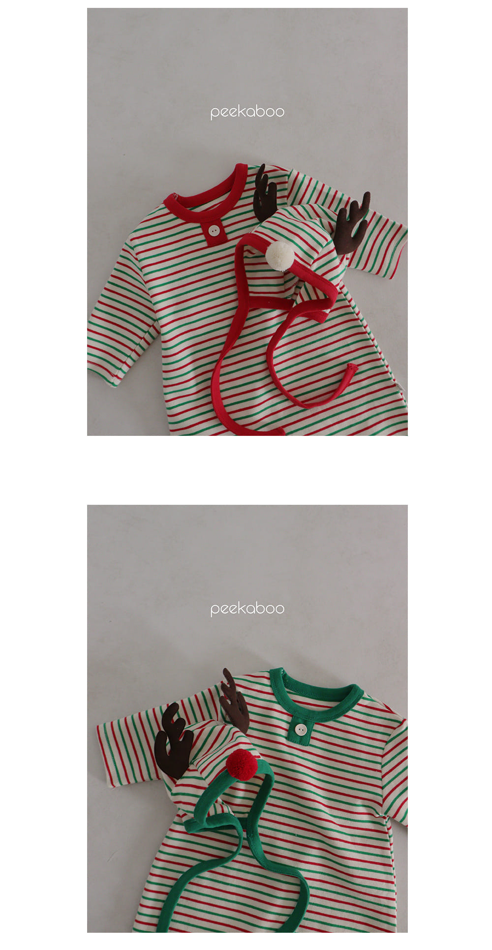 Peekaboo - Korean Baby Fashion - #onlinebabyshop - Christmas Body Suit - 5