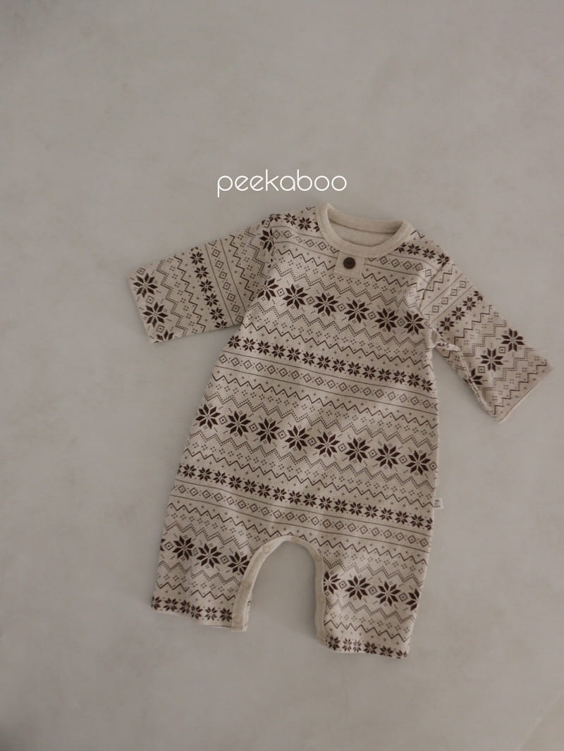 Peekaboo - Korean Baby Fashion - #onlinebabyshop - Thick Mas Body Suit - 3