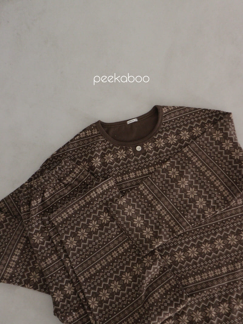 Peekaboo - Korean Children Fashion - #magicofchildhood - Dad Thick Mas Top Bottom Set - 3