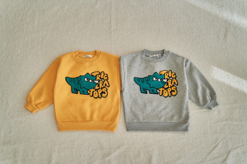 Pepper Mint - Korean Children Fashion - #Kfashion4kids - Three Horn Dino Sweatshirt - 2