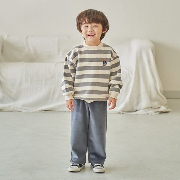 Pepper Mint - Korean Children Fashion - #discoveringself - Velour Fleece Pants - 2