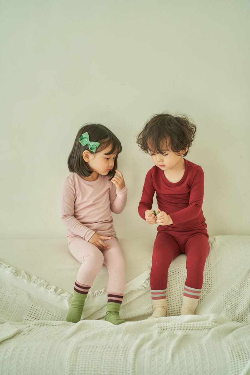 Pepper Mint - Korean Children Fashion - #kidsshorts - Easy Wear Top Bottom Set - 3