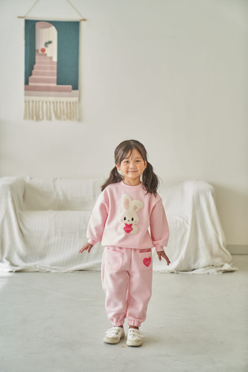 Pepper Mint - Korean Children Fashion - #kidsstore - Love Bunny Sweatshirt - 5
