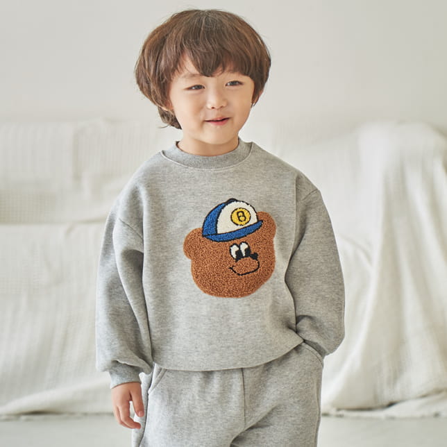 Pepper Mint - Korean Children Fashion - #kidsstore - Hats Bear Sweatshirt - 3