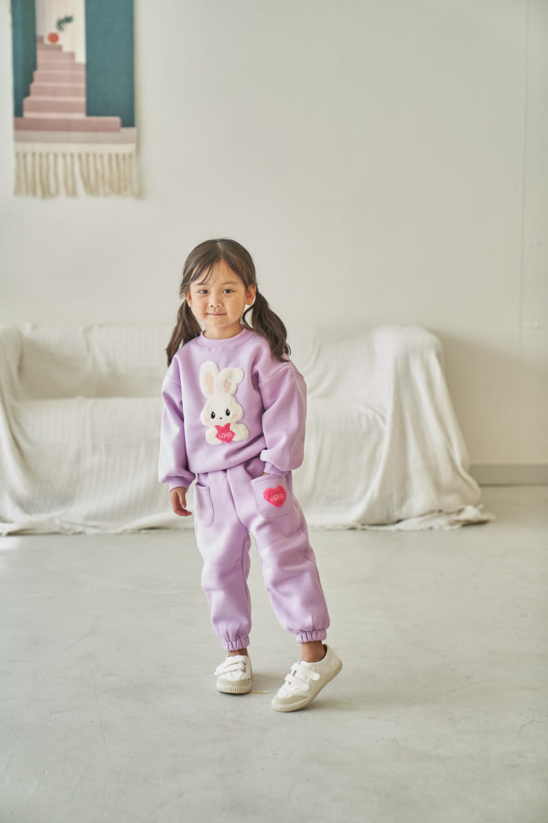 Pepper Mint - Korean Children Fashion - #kidzfashiontrend - Love Bunny Sweatshirt - 6