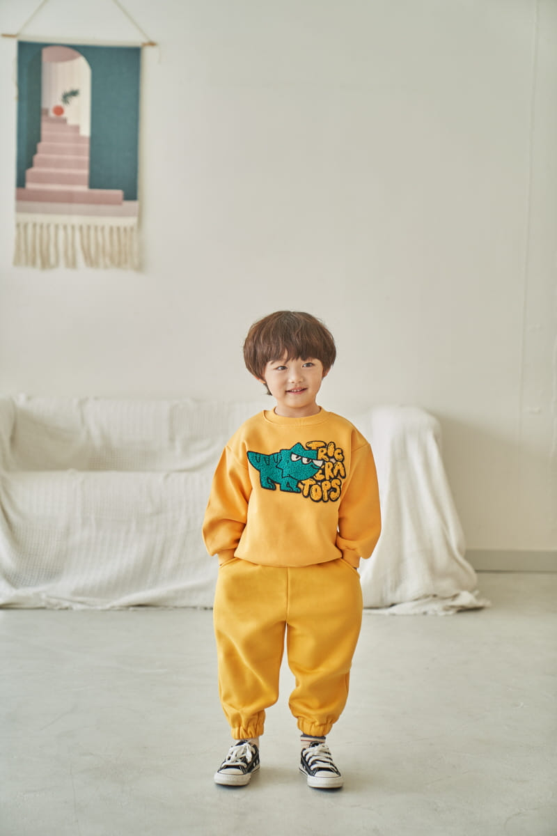 Pepper Mint - Korean Children Fashion - #kidzfashiontrend - Three Horn Dino Sweatshirt