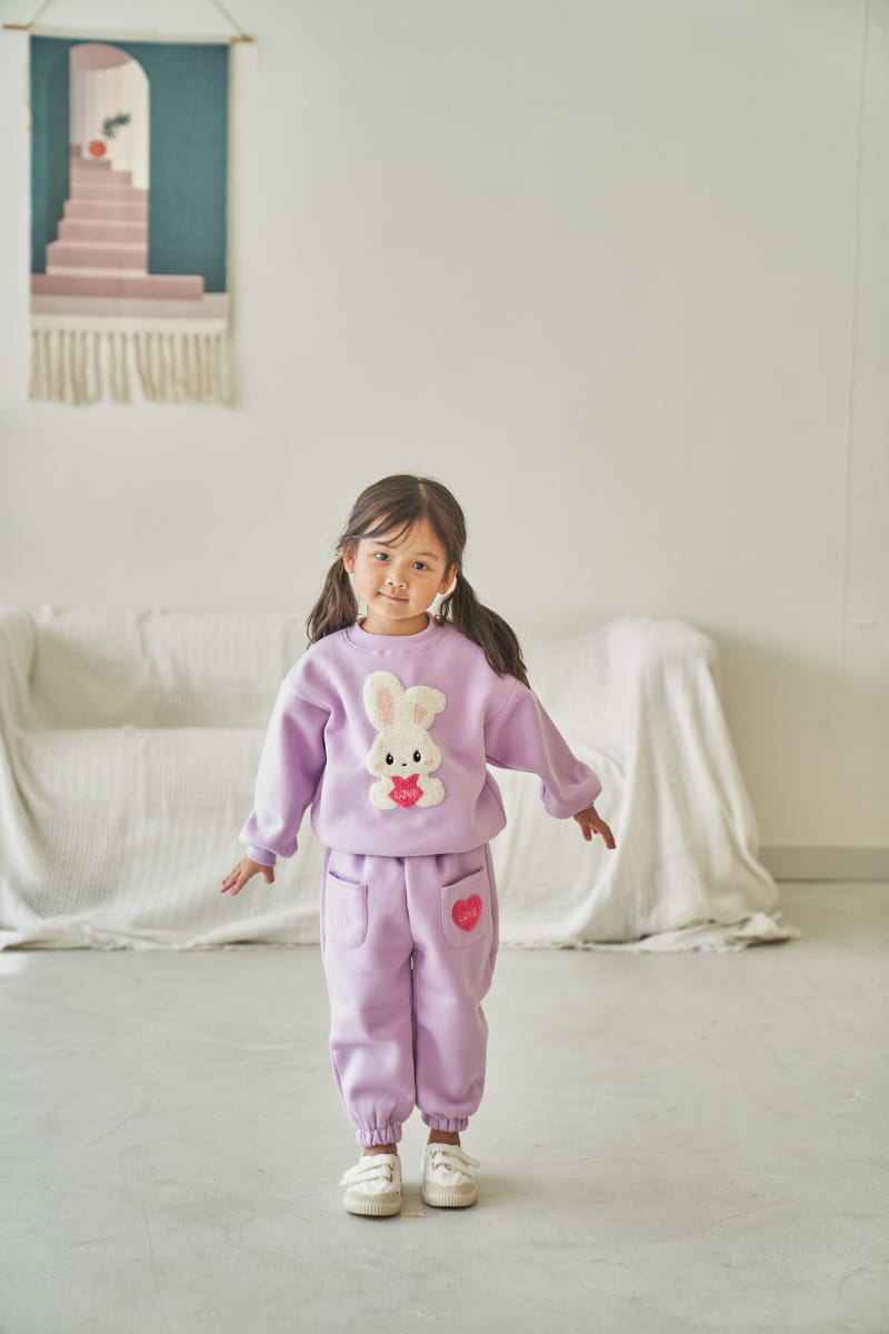 Pepper Mint - Korean Children Fashion - #littlefashionista - Love Bunny Sweatshirt - 8