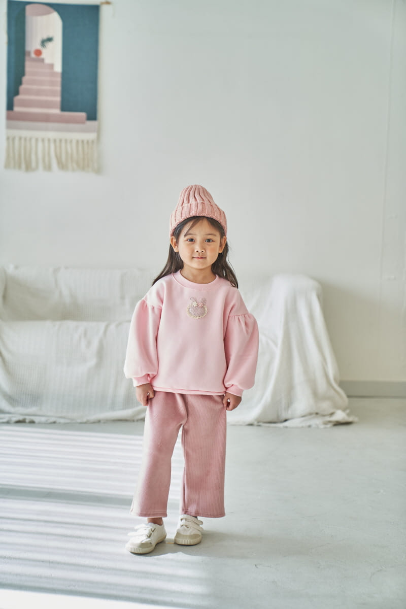 Pepper Mint - Korean Children Fashion - #magicofchildhood - Twinkle Bunny Shirring Sweatshirt - 6