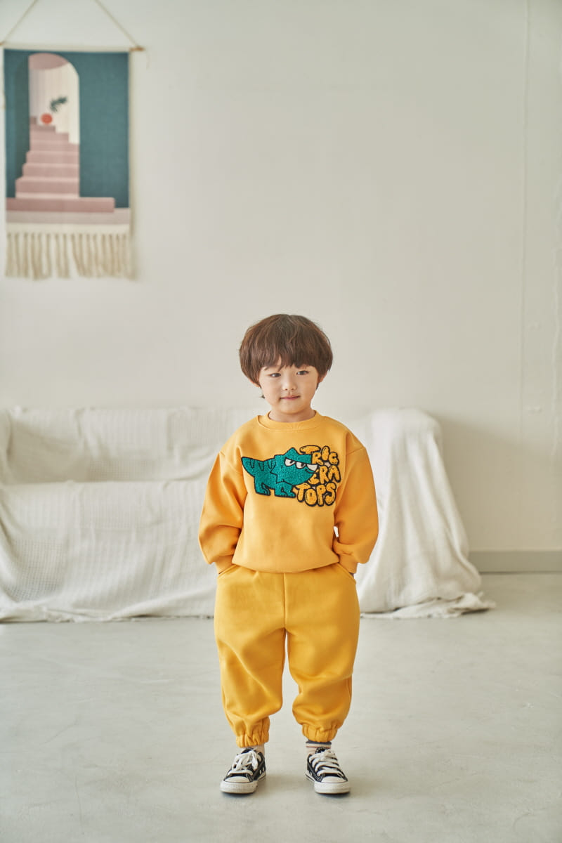 Pepper Mint - Korean Children Fashion - #littlefashionista - Three Horn Dino Sweatshirt - 4
